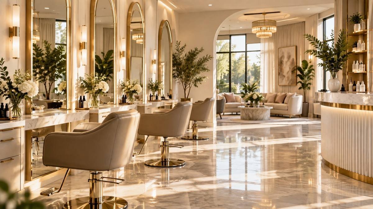 Hair salon interior — illustrative placeholder